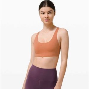 Lululemon In Alignment Straight Strap Bra - terracotta - size 4